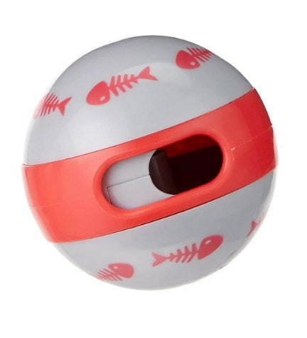 Trixie Cat Activity Snack Ball Cat Toy - LIGHT GREY/6CM