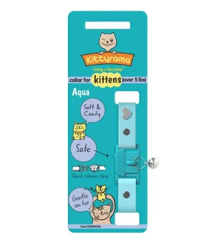 [205138-1] Kittyrama Aqua Kitten Collar 14.5CM - 18.5CM