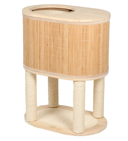 ebi Tori Bamboo Cat Tree 75 - BEIGE/59X39X76CM