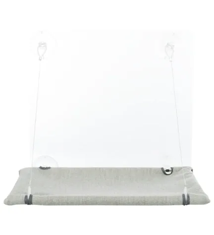 Trixie Window Platform Velour - GREY/50X30CM