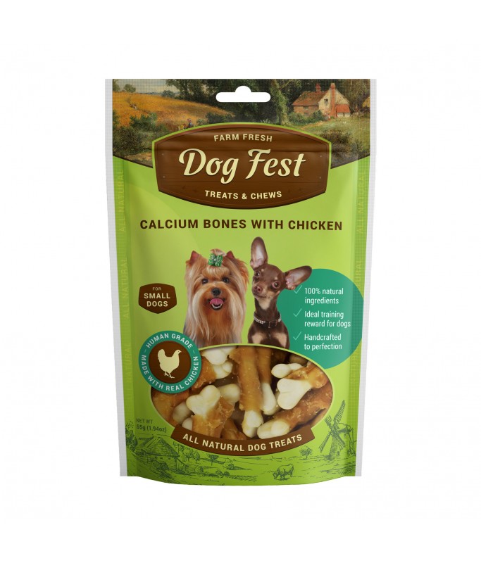 Dog Fest Calcium Bones with Chicken for Mini Dogs 55gm / 1.94oz