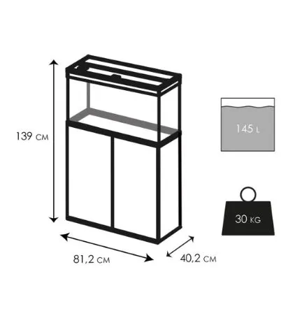 [400716-2] Ciano Emotions Nature Pro 80 White Aquarium 81.2x40.2x56cm