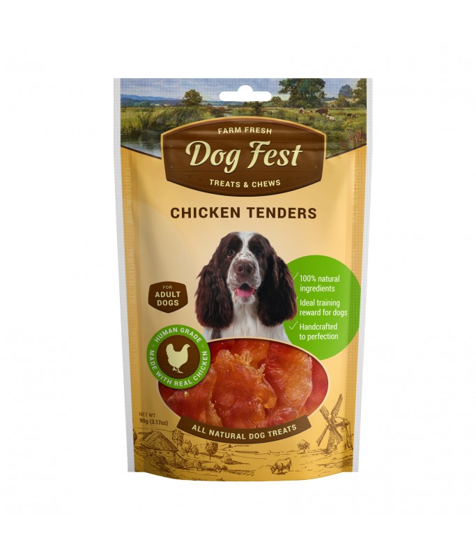 Dog Fest Chicken Tenders for Adult Dogs Treats 90gm / 3.17oz 