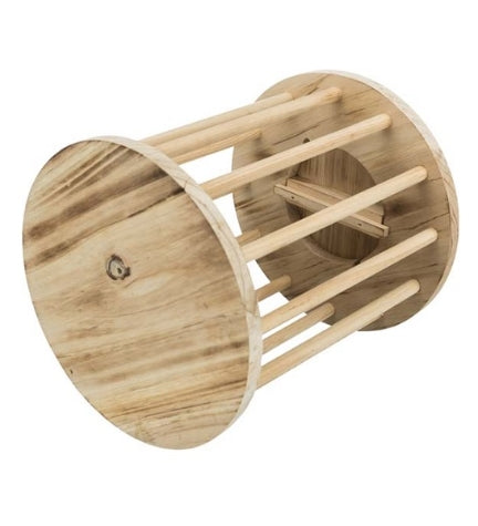 Trixie Hay Manger Roll with Lid for Small Pets  - BROWN/20X23CM