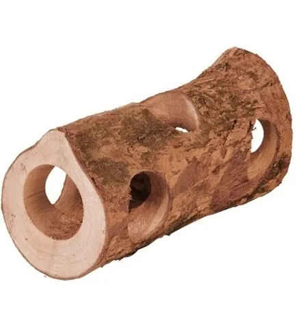 [201064-1] Trixie Wood Tube Tunnel for Small Pets/ ø6X20cm