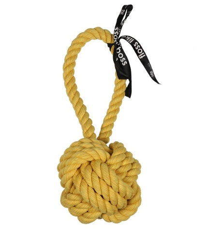 ebi Bite Me 'Are You Knots' Ball with Loop - YELLOW/28CM