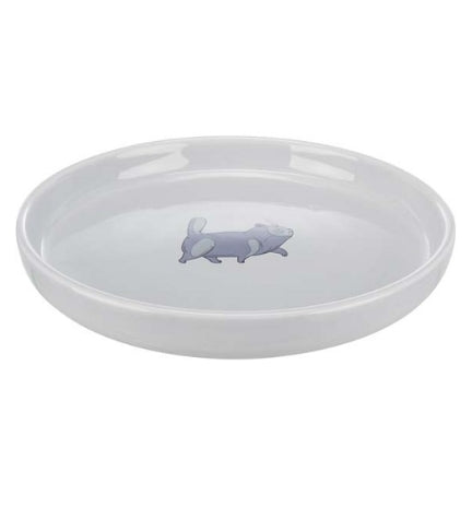Trixie Ceramic Bowl Flat&Wide for Cats - GREY/23CM