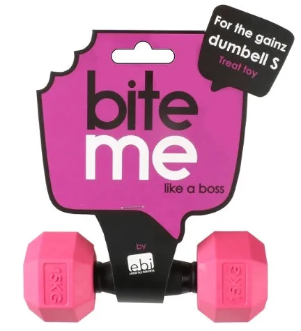 ebi Bite Me 'For the Gainz' Dumbbell Dog Toy - PURPLE/14X4X4CM