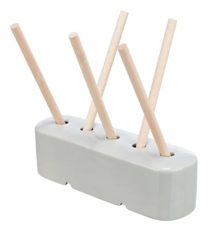 [205752-1] Trixie Ceramic Wood Food Manger for Small Pets GREY 26X23X17CM