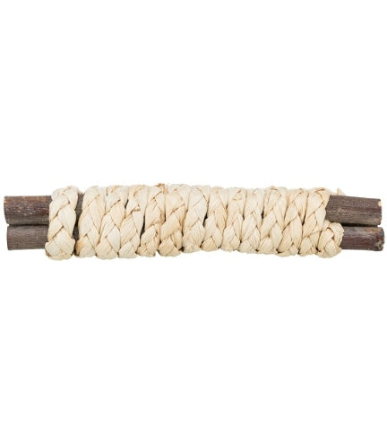 Trixie Wooden Sticks with Straw Toy for Small Pets - BROWN/15X3CM