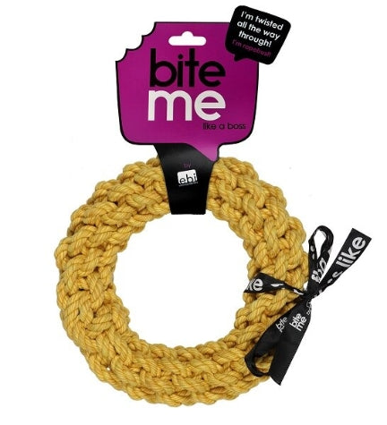 ebi Bite Me 'Da-Chain' Braided Ring - YELLOW/28CM