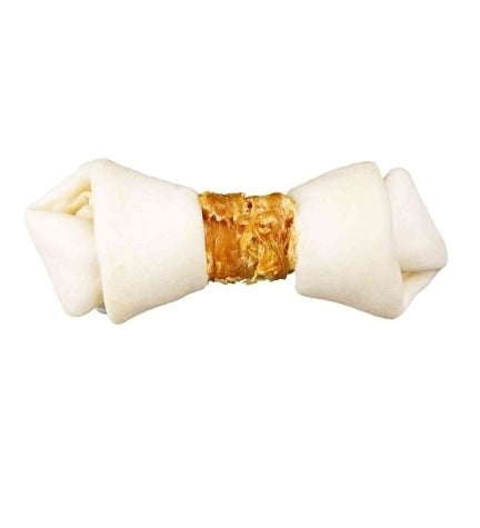 Trixie Denta Fun Knotted Chicken Chewing Bones Dog Chews - 11CM