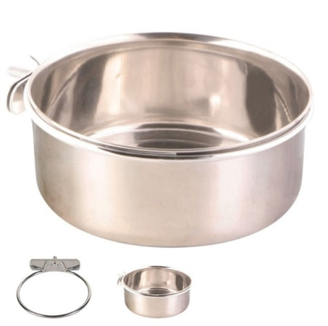 Trixie Stainless Steel Bowl with Screw for Birds 300ml