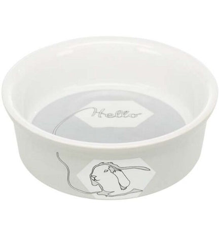 Trixie  Comic Rabbit Ceramic Bowl for Small Pets  - GREY/11CM