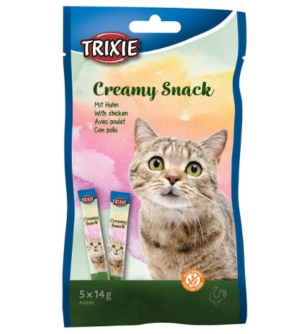Trixie Creamy Snack with Chicken Cat Treats - 5X14G
