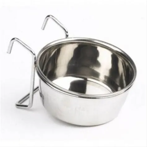Trixie Stainless Steel Bowl with Holder for Birds 300ml