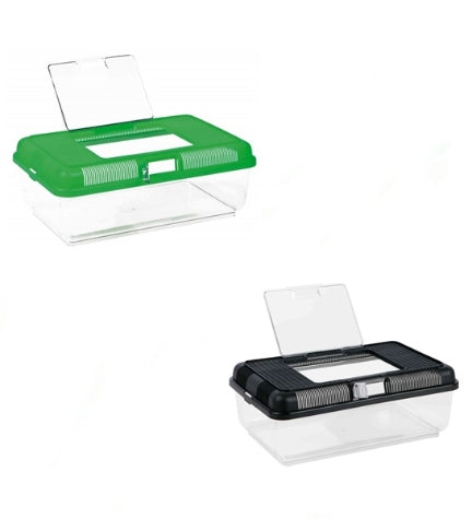 Trixie Transport and Feeding Box with Handle - GREEN/24X17X16CM