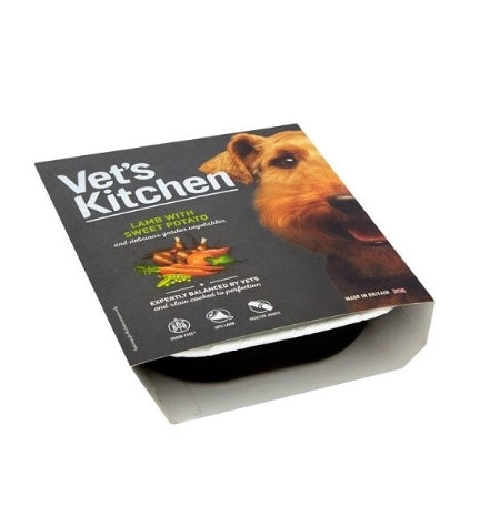Vet's Kitchen Grain Free Lamb with Sweet Potato Wet Dog Food Box 10x395G