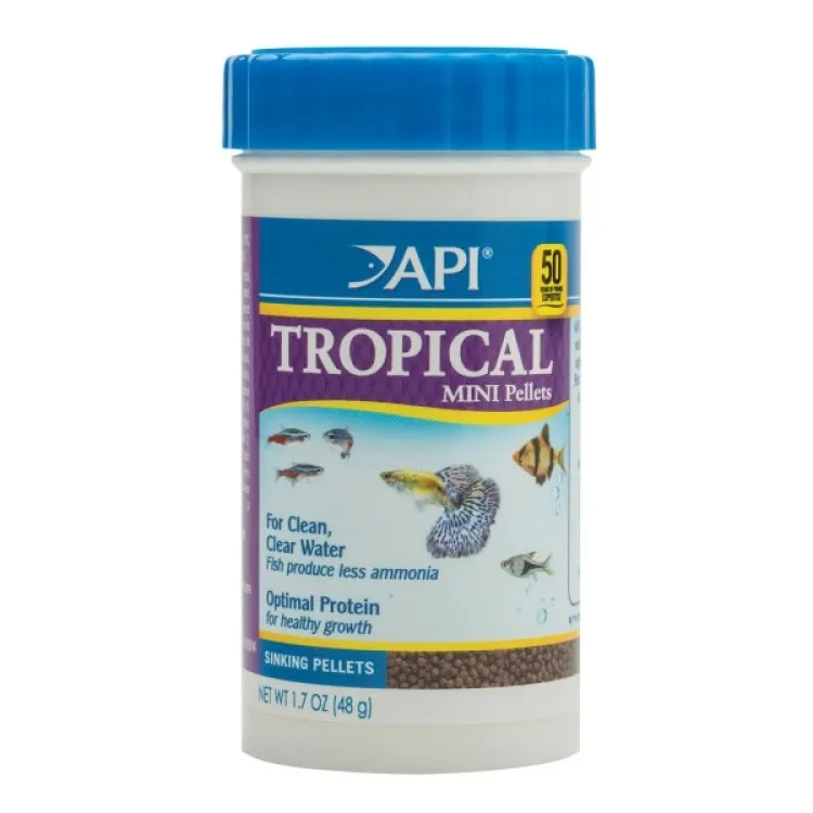 API Mini Pellets Tropical Fish Food, 1.7oz 