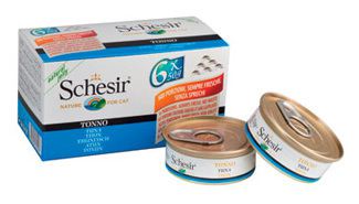 Schesir Complete & Balanced Nutrition Wet Cat Food in Broth Can[Multi pack]- Tuna-(6X50g) 