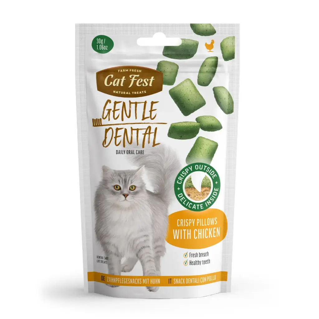 [79212730] Cat Fest Dental Treats For Cats -Crispy Pillows -Chicken 30g