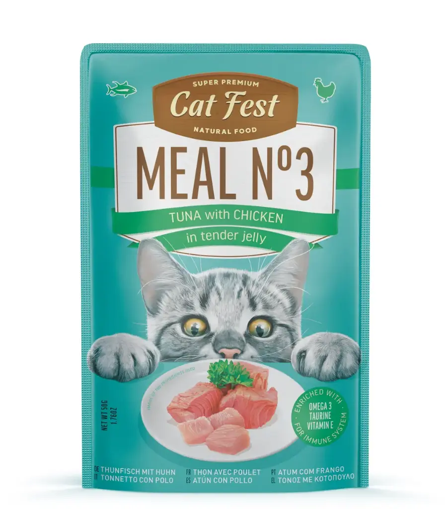 Cat Fest Meal No 3 Cat Food in Jelly-Tuna With Chicken 50gm