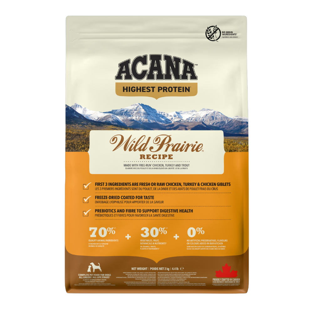 Acana Highest Protein Wild Prairie Recipe Dry Dog Food 2kg
