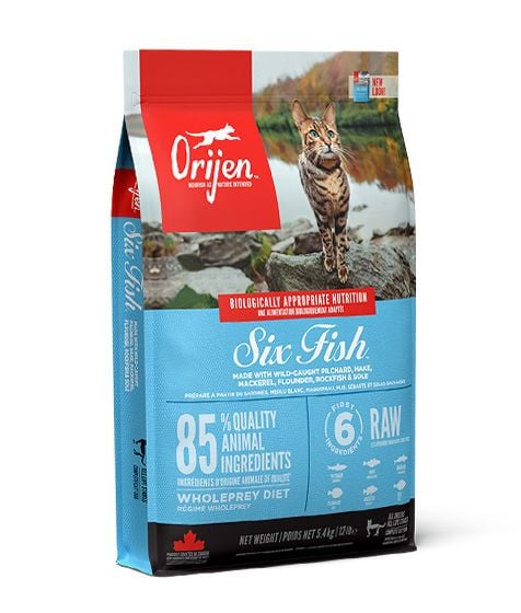 Orijen Six Fish Adult Dry Cat Food - 340G