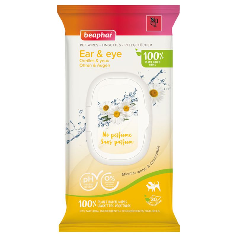 Beaphar Pet Wipes Ear & Eye (30 Wipes)