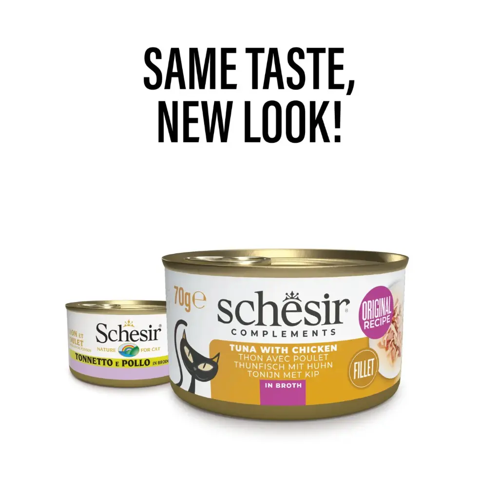Schesir Cat Can Broth Wet Food Tuna With Chicken 70gm