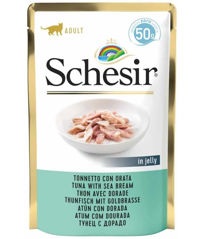 Schesir Cat Pouch Wet Food Tuna With Seabream 50gm