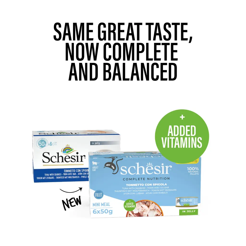 Schesir Cat Multipack Can Tuna With Seabass 6x50gm