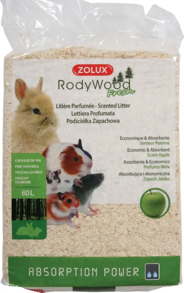 Zolux Rodent Litter Rodywood Fresh Apple 60L