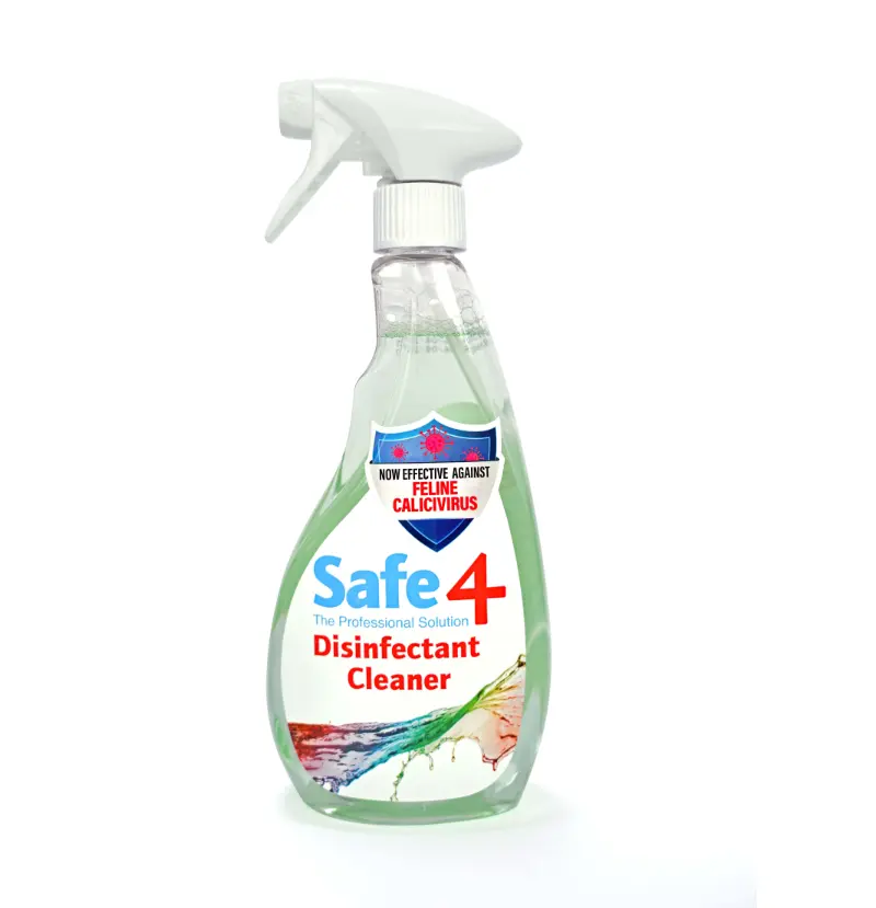 Safe 4 Disinfectant Pre-Diluted Spray 1:10 Dilution Apple Scent Enhanced Formula 500ml