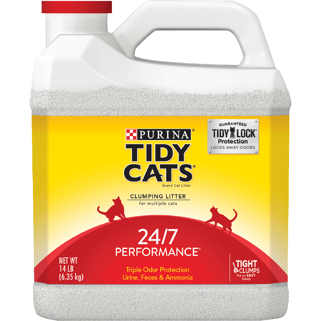 Purina Tidy Cats Clumping Cat Litter 24/7 Performance Multi Cat Litter 3x 14 Lb. Jugs