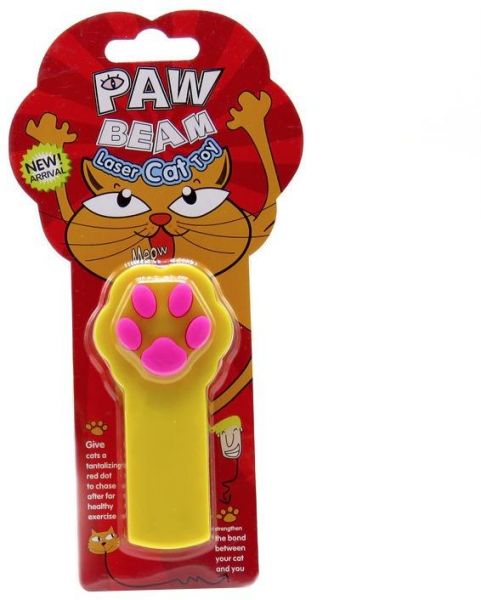 Tease Sticks Cat Toys Pet Cat Catch Interactive Infrared Light Pointer Toy - Yellow