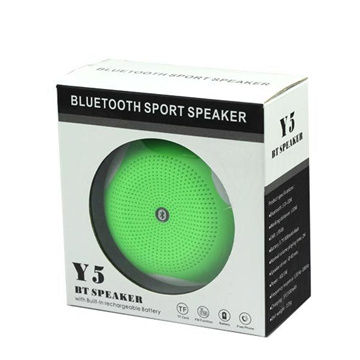 Y5 Bluetooth Mini Stereo Speaker Sky Green with Mic for Mobiles & Computers with TF Card Slot Wireless Portable
