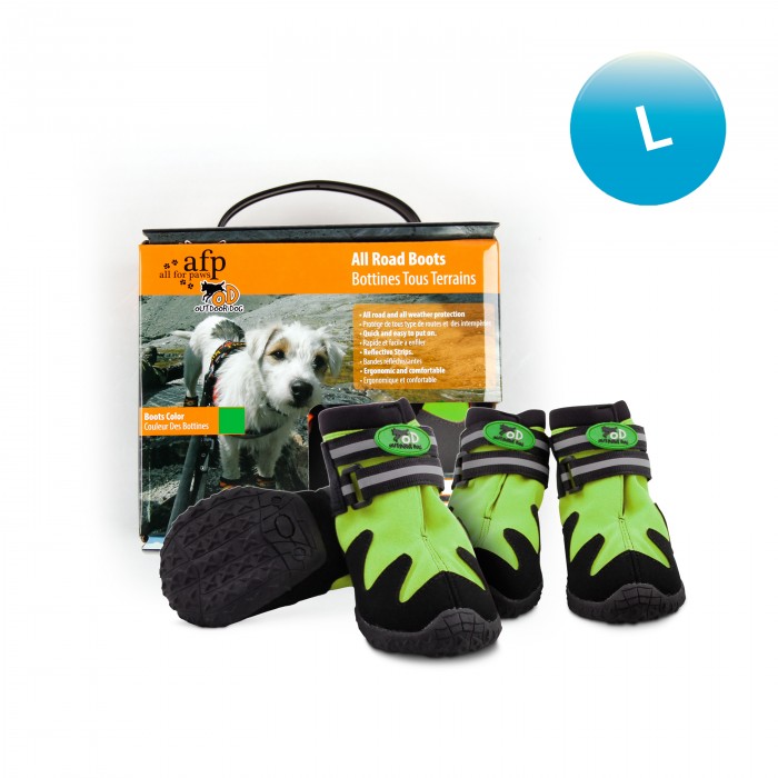 afp-All for Paws Outdoor Dog Shoes Green Large