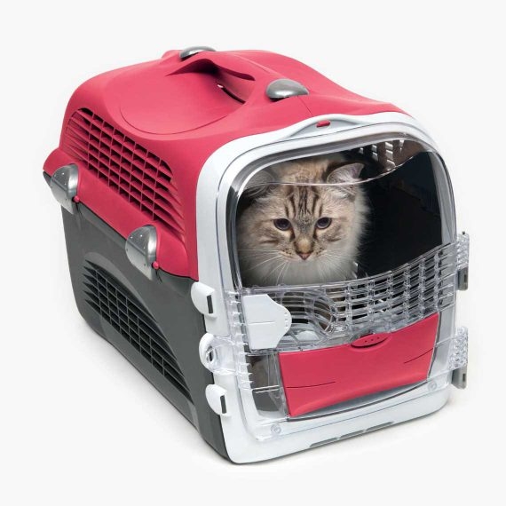 Hagen Cabrio Cat Carrier System Cherry Red