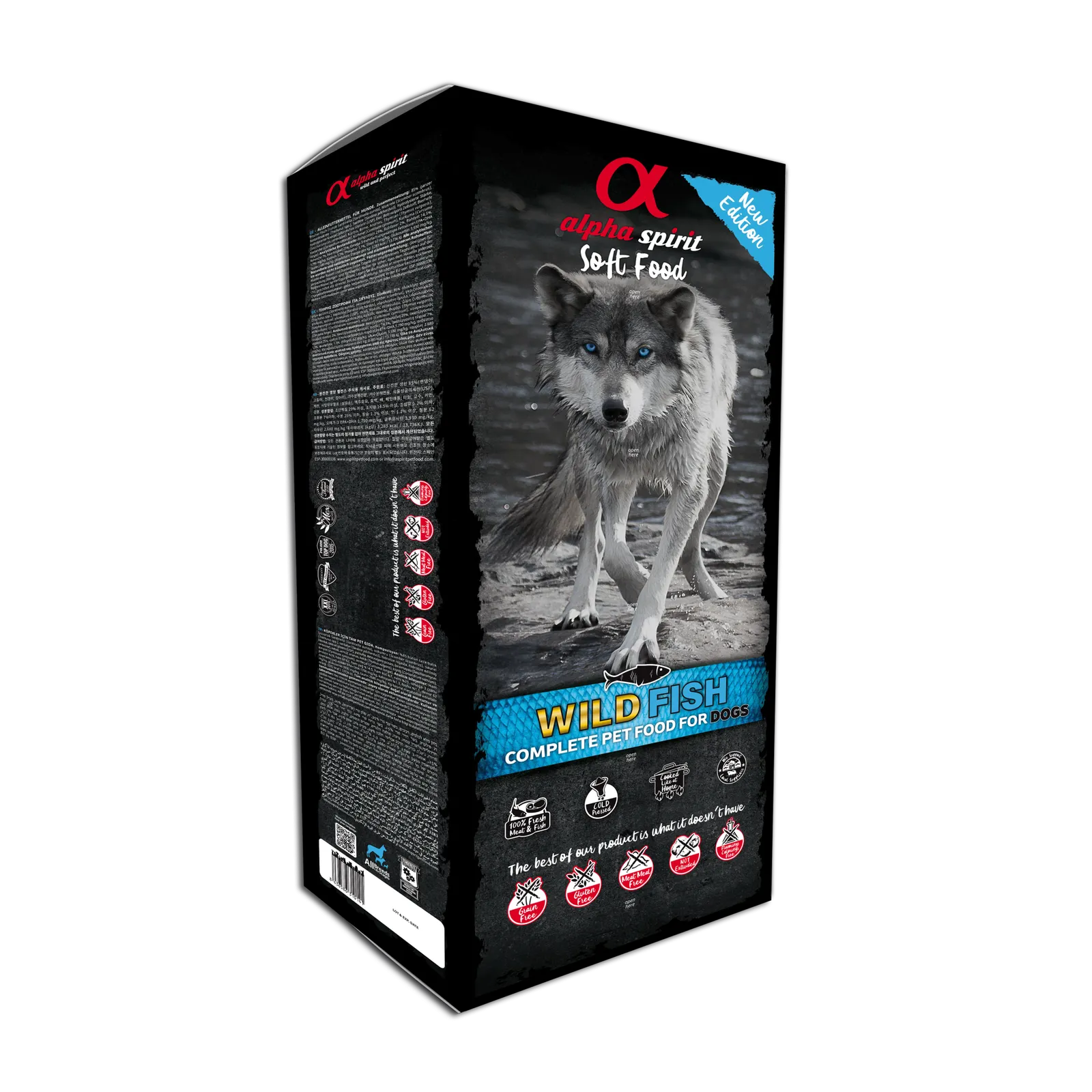 Alpha Spirit Soft Food for Adult Dogs Wild Fish 9 kg (45 trays x 200 g)