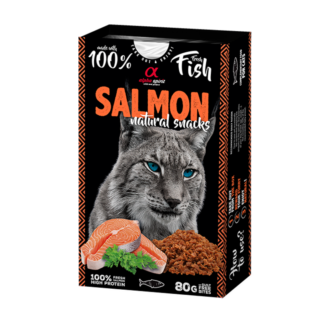 Alpha Spirit Natural Snacks for Cats Salmon 80 g