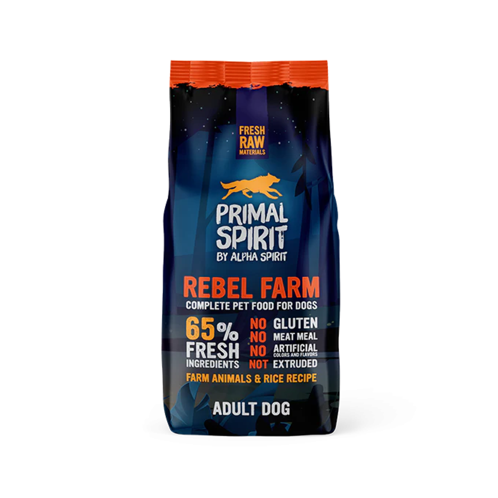 Alpha Spirit Primal 65% Rebel Farm Dog Food 12 kg