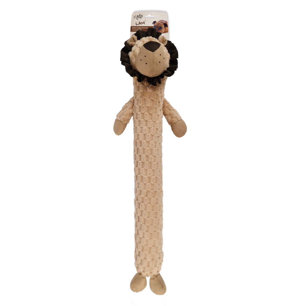 ALL FOR PAWS Lam-Jumbo Snuggle Straw Lion