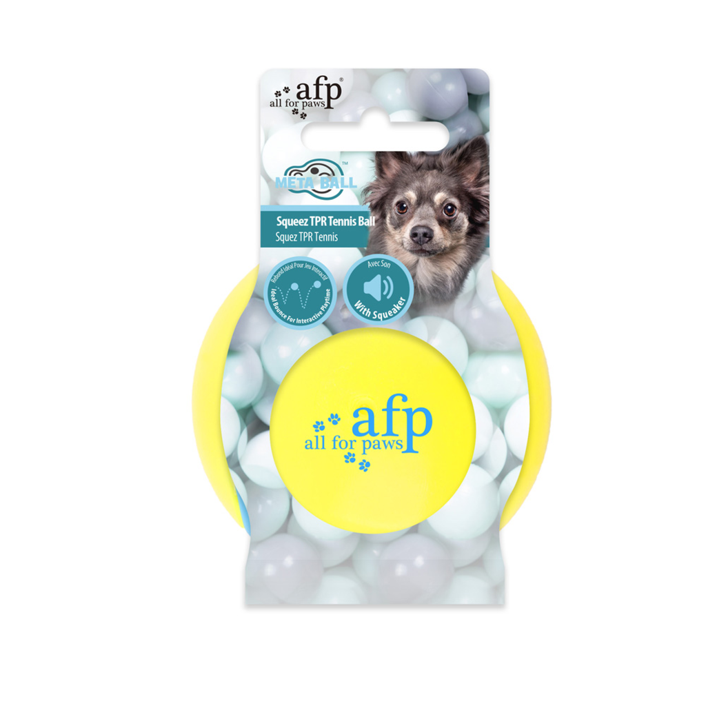 ALL FOR PAWS Meta Ball Squeeze TPR Tennis Ball