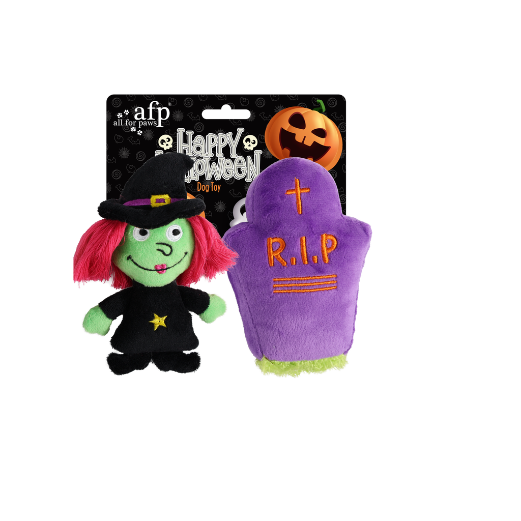 afp-All for Paws Naughty or Trick Witch & Tombstone 2/pk