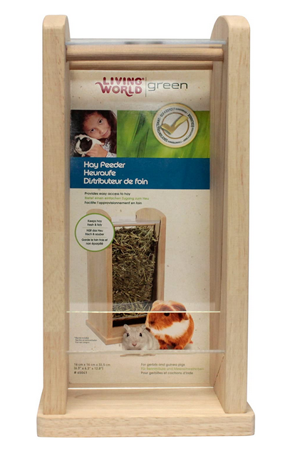 Hagen Living World Green Wood & Acrylic Hay Rack Small