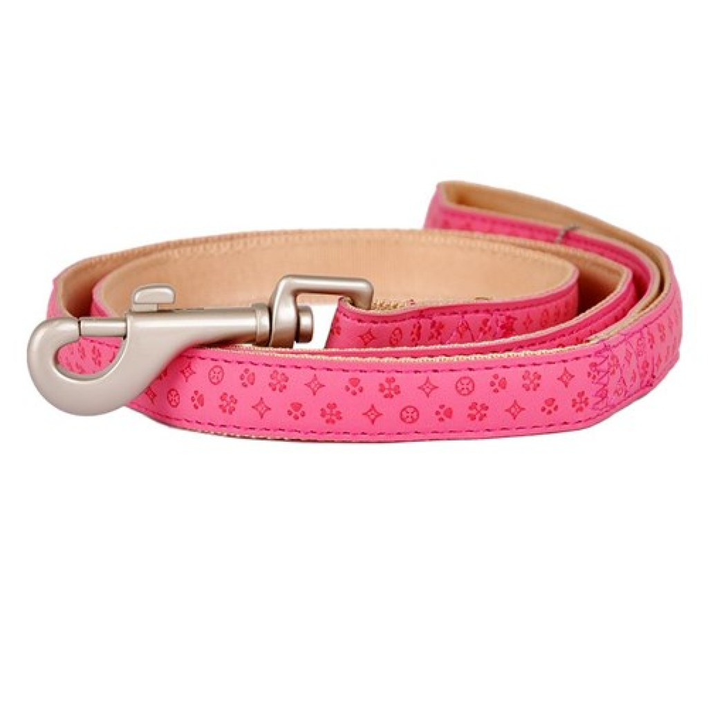 BOBBY Mylord Leatherette Dog Leash 120 x 1.5 cm, Pink