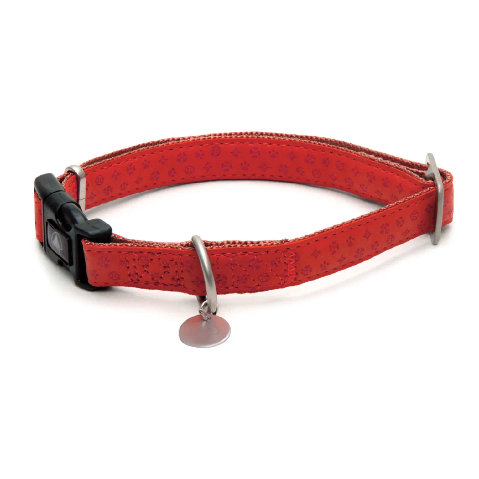 Bobby Mylord Leatherette Adjustable Dog Collar 35-50 x 2 cm, Red