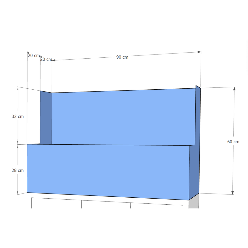 Dymax Paludarium Glass Tank 90 cm x 40 cm x 60 cm (8 mm)