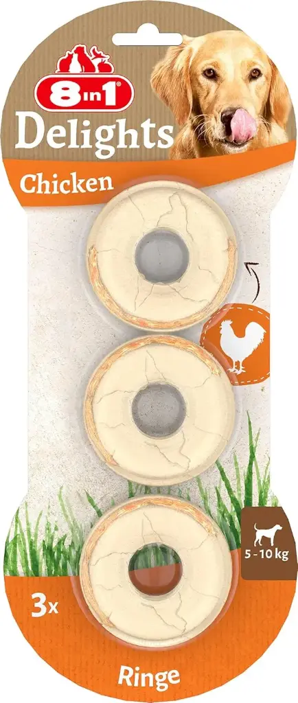 8in1 8in1 Delights Chicken Rings 119gm